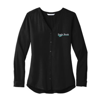 Eagle Bank - Ladies Long Sleeve Button Front Blouse Thumbnail
