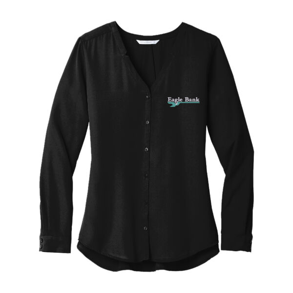 Eagle Bank - Ladies Long Sleeve Button Front Blouse Thumbnail