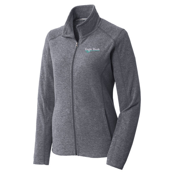 Eagle Bank - Ladies Heather Microfleece Full Zip Jacket Thumbnail