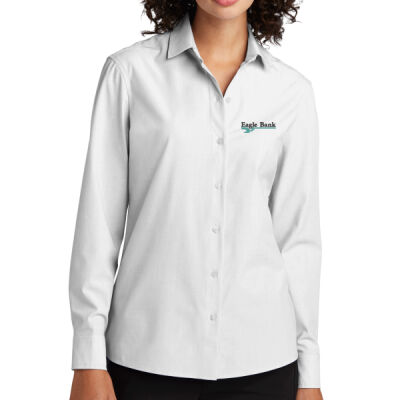 Eagle Bank - Women's Long Sleeve Stretch Woven Shirt Thumbnail
