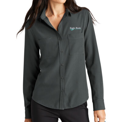Eagle Bank - Women's Stretch Crepe Long Sleeve Camp Thumbnail