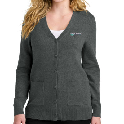 Eagle Bank - Women's Easy Care Button Up Cardigan Sweater Thumbnail