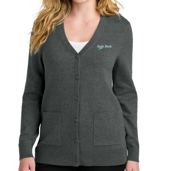 Eagle Bank - Women's Easy Care Button Up Cardigan Sweater Thumbnail