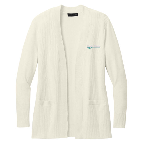 Eagle Bank - Women's Easy Care Open Front Cardigan Sweater Thumbnail